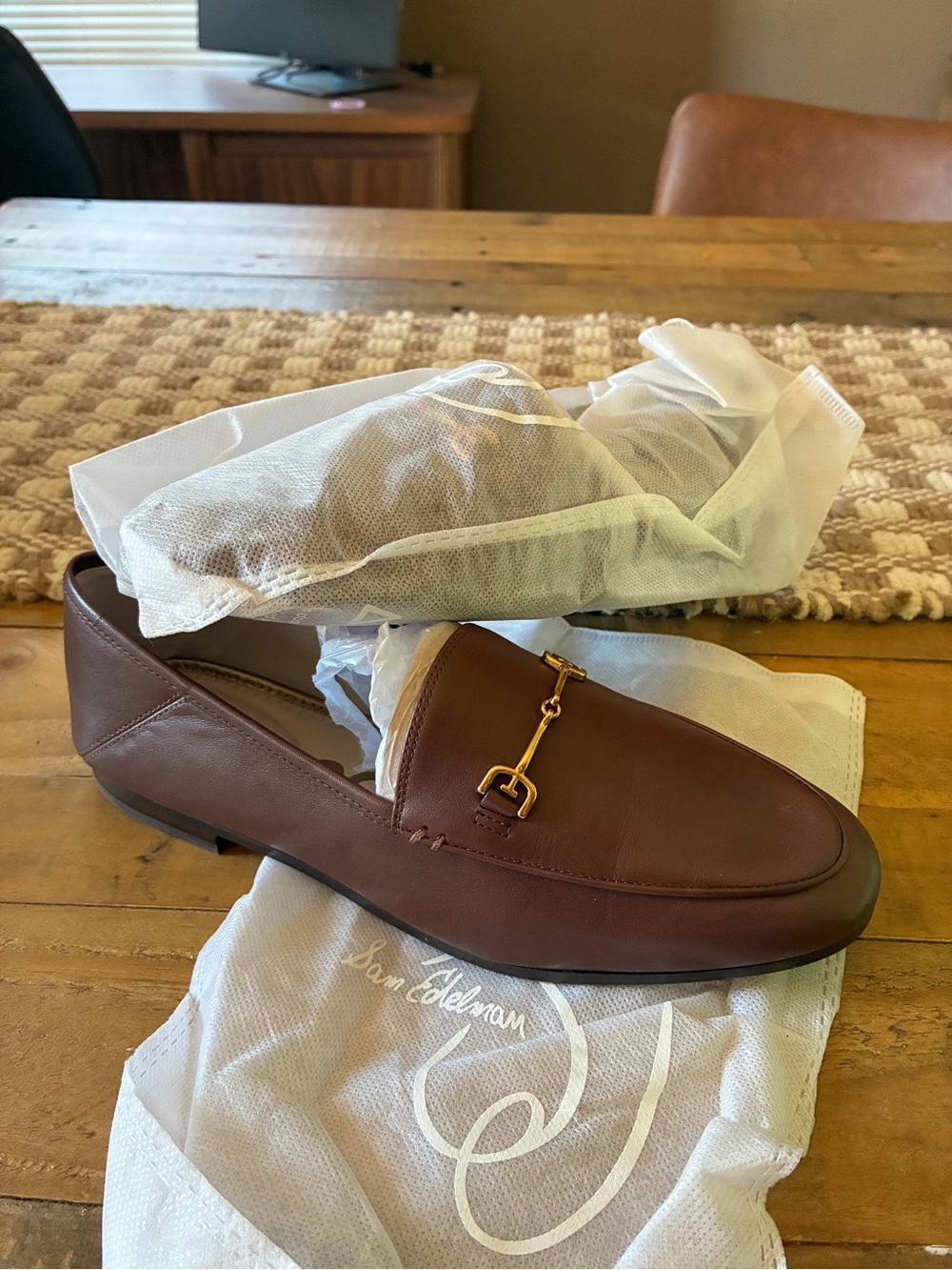 Sam Edelman Women’s Brown Leather Bit Loafers